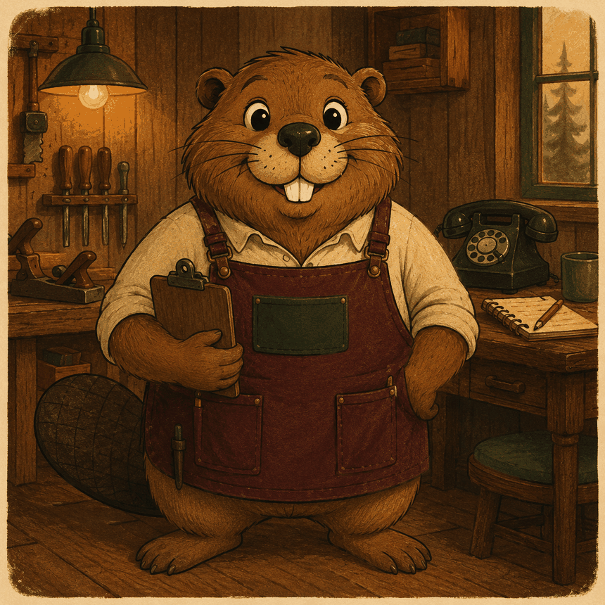 Hank at his workbench